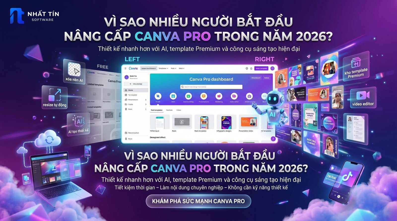 nâng cấp Canva Pro,Canva Pro vs Canva Free,Canva Pro khác gì bản miễn phí,so sánh Canva Pro và Canva miễn phí,thiết kế chuyên nghiệp,làm content hiệu quả,phần mềm thiết kế đơn giản,công cụ thiết kế online,tài khoản Canva Pro giá rẻ,