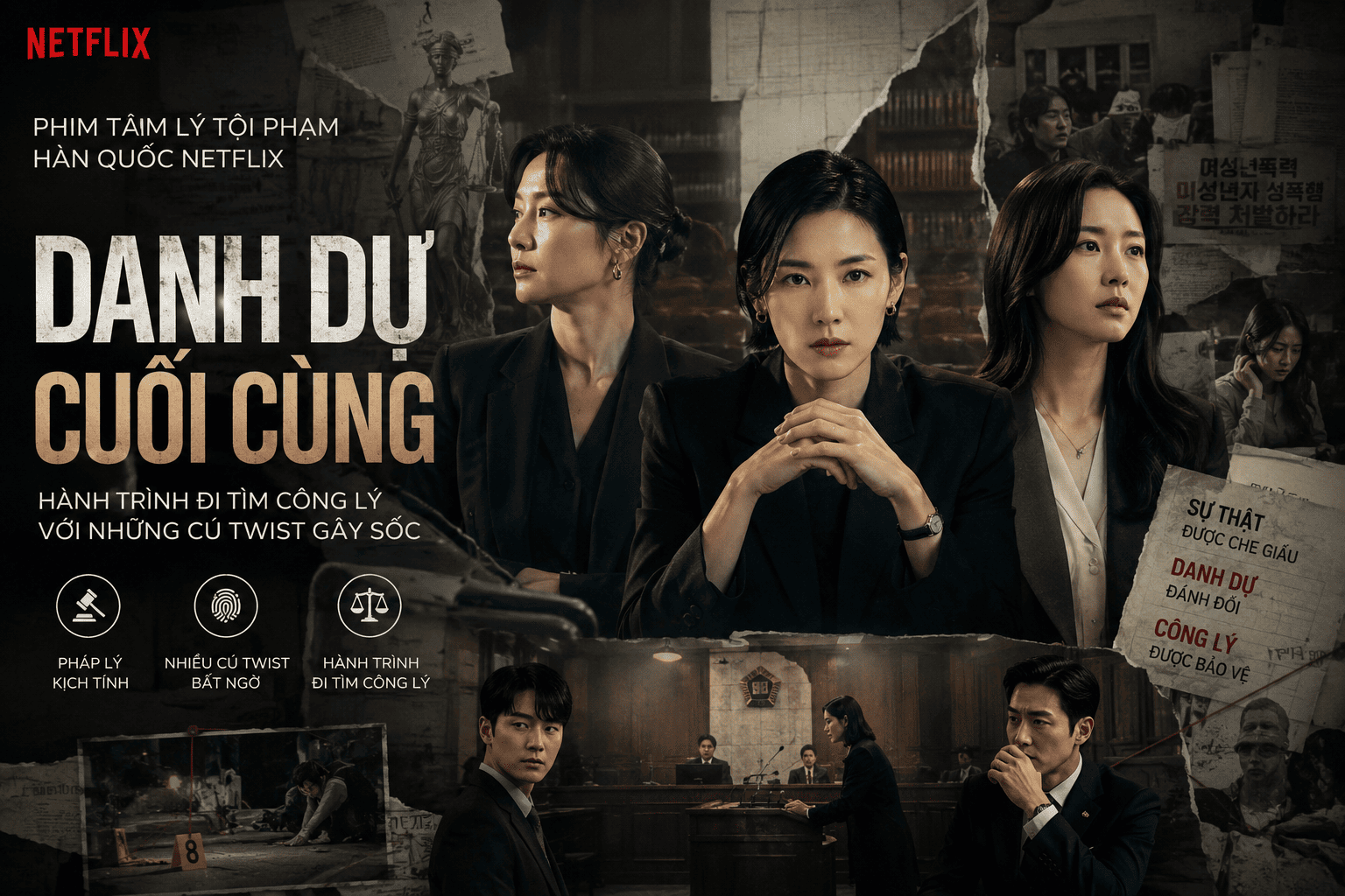 Phim Tâm Lý Tội Phạm Hàn Quốc Netflix: Danh Dự Cuối Cùng Có Nội Dung Gì Hấp Dẫn?